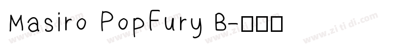 Masiro PopFury B字体转换